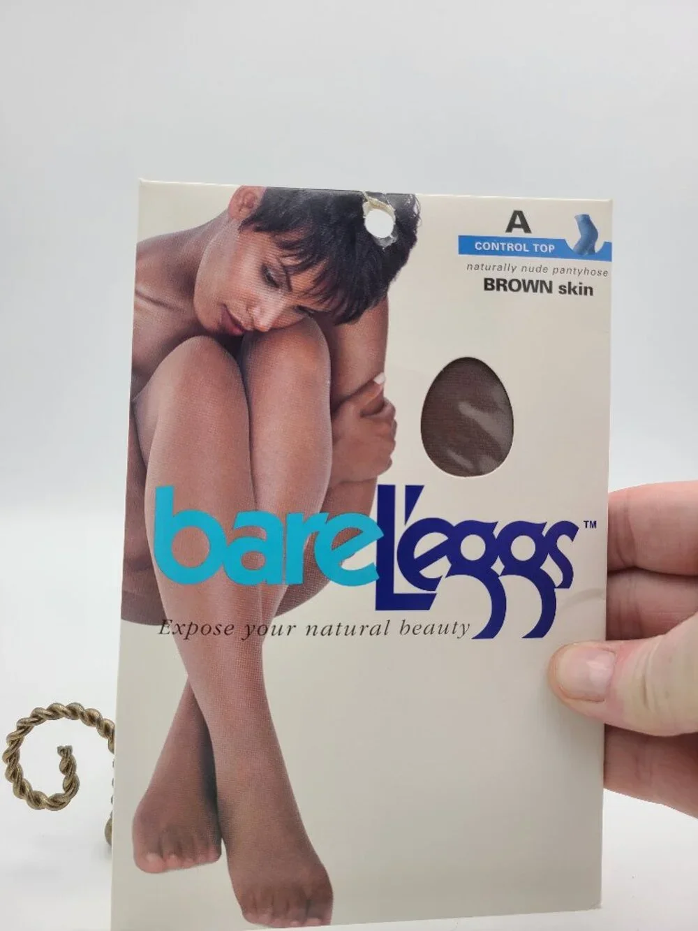 Bare L'eggs Control Top Pantyhose Brown Size A Never worn Vintage